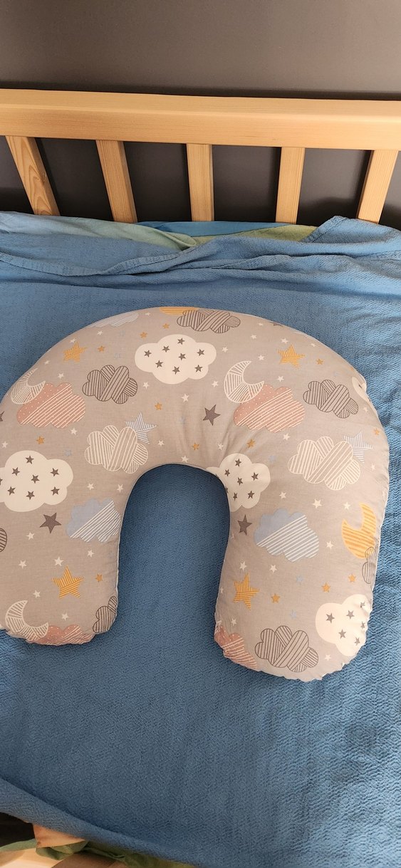 Bebek Emzirme ve Hamile Yastığı Pastel Desenli - Görsel 3