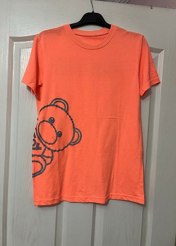 Moschino Turuncu Pamuklu tişört - Görsel 2