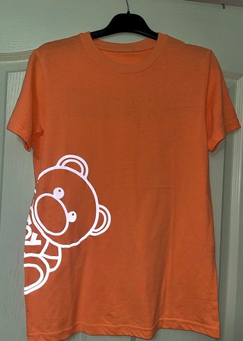 Moschino Turuncu Pamuklu tişört - Görsel 3