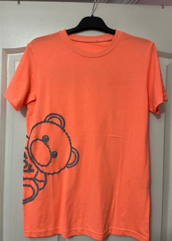 Moschino Turuncu Pamuklu tişört - Görsel 5