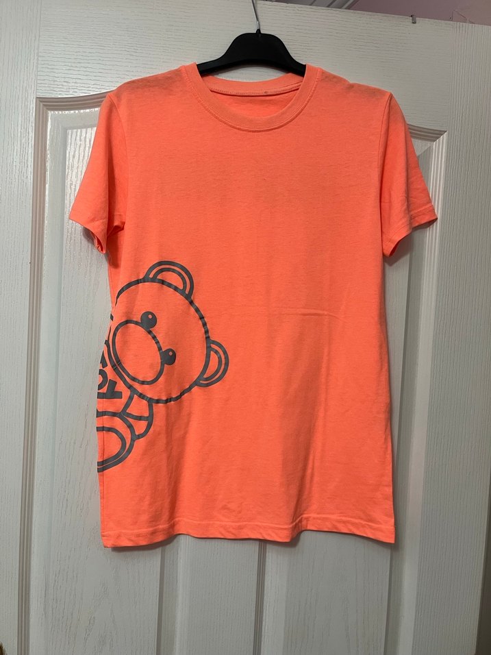 Moschino Turuncu Pamuklu tişört - Görsel 2