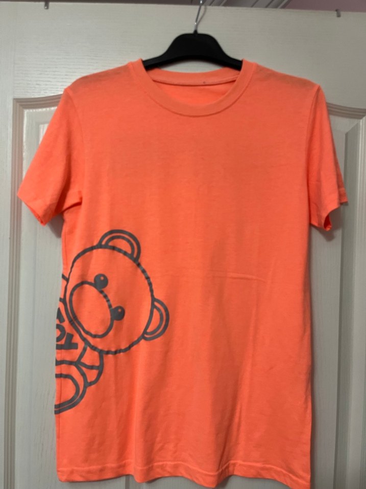 Moschino Turuncu Pamuklu tişört - Görsel 5