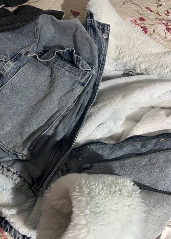 Kürklü kot ceket - Görsel 2