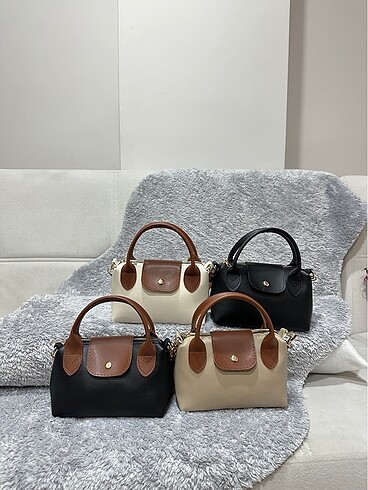 Longchamp Longchamp Siyah-Kahve Mini Kadın Çanta