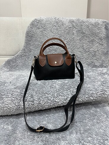 Longchamp Siyah-Kahve Mini Kadın Çanta