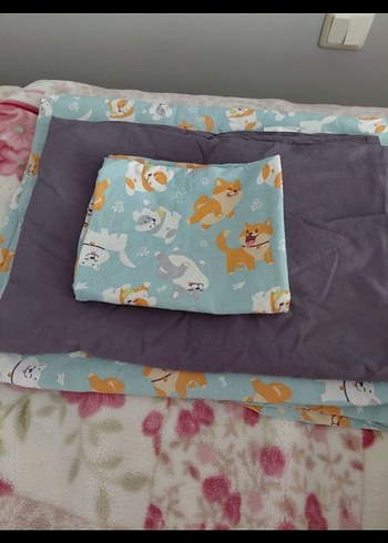 Pamuklu Mavi Pastel Bebek Uyku Seti - Görsel 6