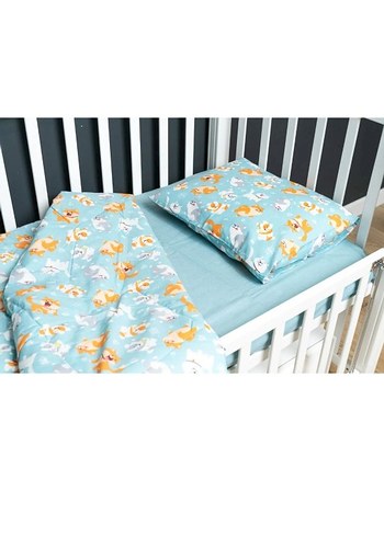 Pamuklu Mavi Pastel Bebek Uyku Seti - Görsel 2