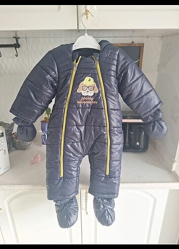 1 Yaş Beden Bombili erkek bebek astronot tulum