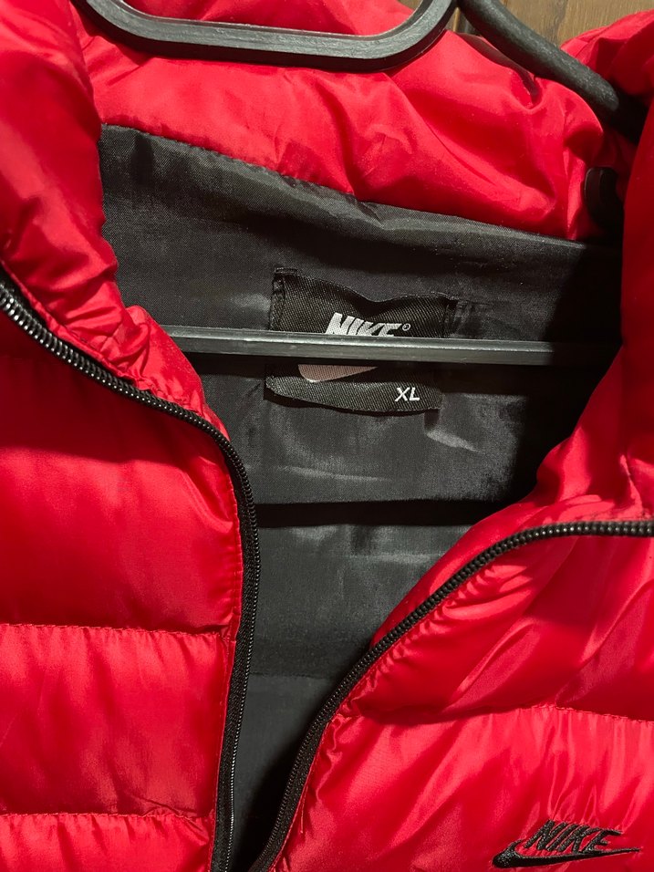 Kırmızı Nike Fermuarlı unisex Şişme Yelek - Görsel 4