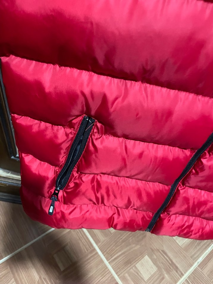 Kırmızı Nike Fermuarlı unisex Şişme Yelek - Görsel 3