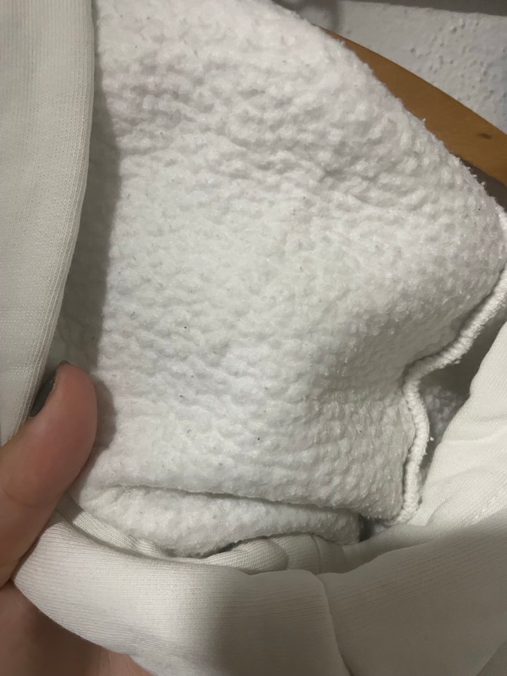 Baskılı Beyaz Kadın Sweatshirt Kapüşonlu - Görsel 3