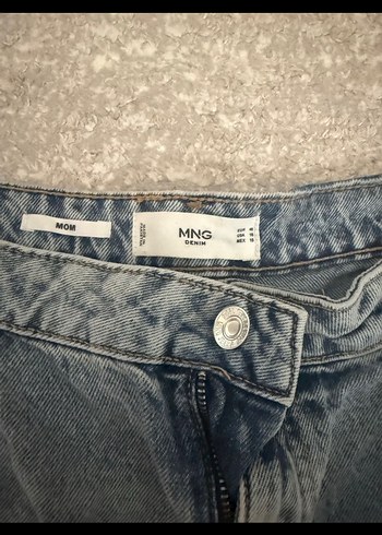 Gri Loose Fit Mini Denim Şort - Görsel 2