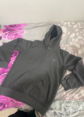 Gri Kapüşonlu erkek Sweatshirt - Görsel 2