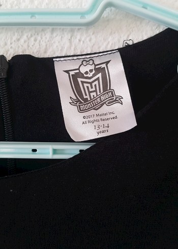 Kız Çocuk Siyah Uzun Kollu Goth Elbise - Görsel 2