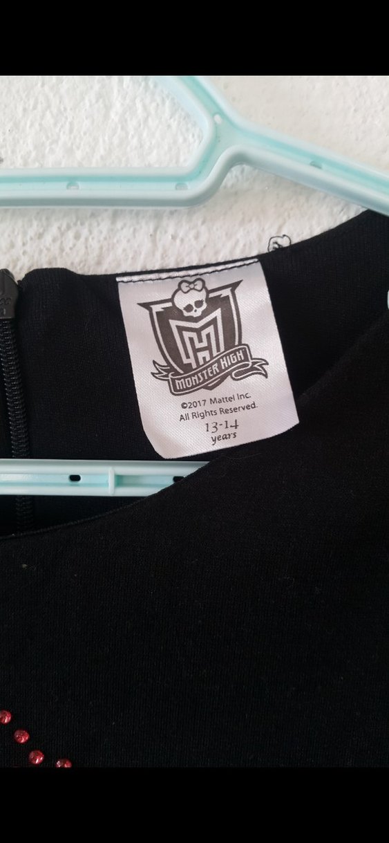 Kız Çocuk Siyah Uzun Kollu Goth Elbise - Görsel 2