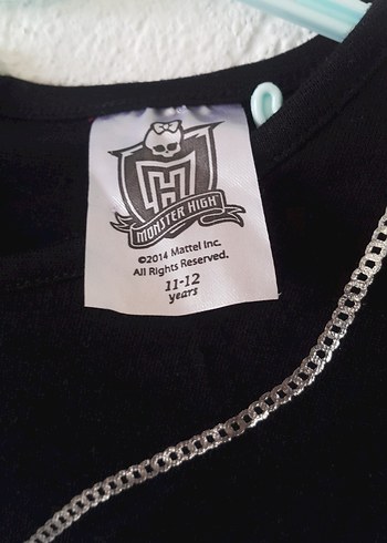 Kız Çocuk Siyah-Pembe Dantelli Gotik Elbise - Görsel 3