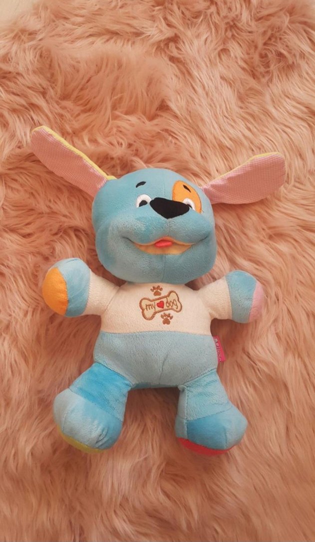 Renkli Mavi Peluş Oyuncak Köpek - Görsel 2