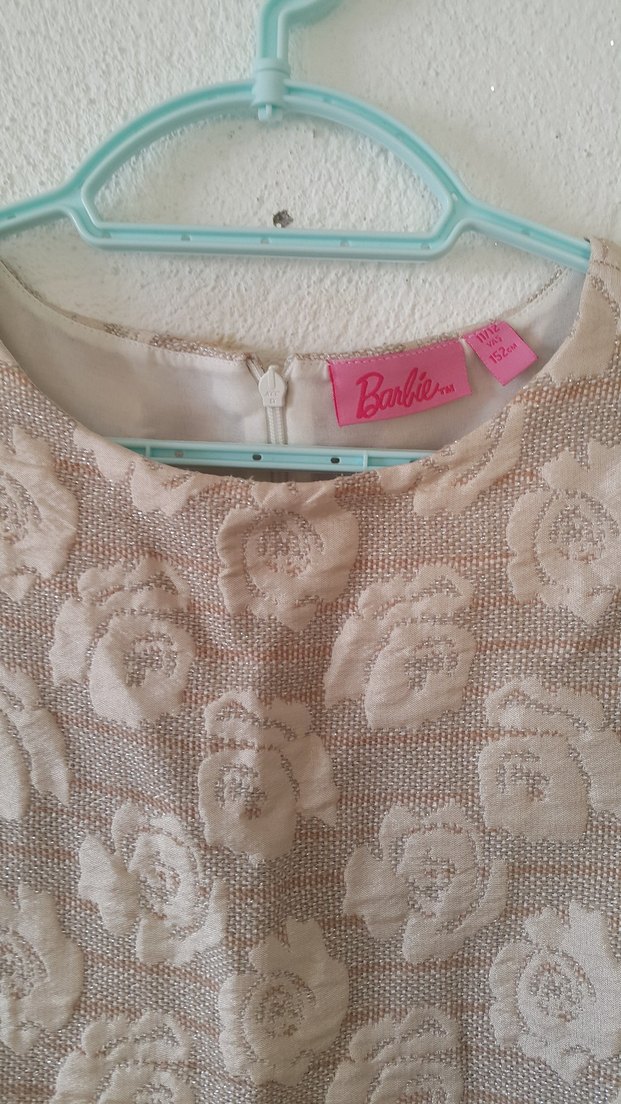 Bej Dantelli Kız Çocuk Elbisesi - Görsel 2