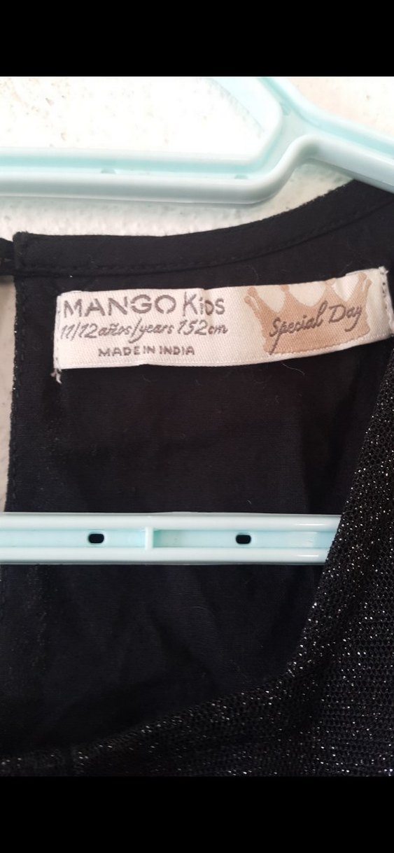 Kız Çocuk Siyah Dantelli  Elbise - Görsel 3