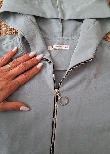 Kadın Kapüşonlu Renk Bloklu Sweatshirt - Görsel 3