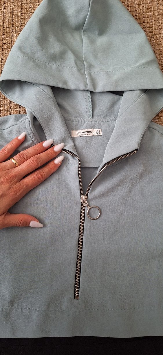 Kadın Kapüşonlu Renk Bloklu Sweatshirt - Görsel 3