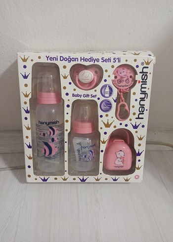 Hanymish Yeni Doğan Bebek Hediye Seti 5'li Pembe - Görsel 2