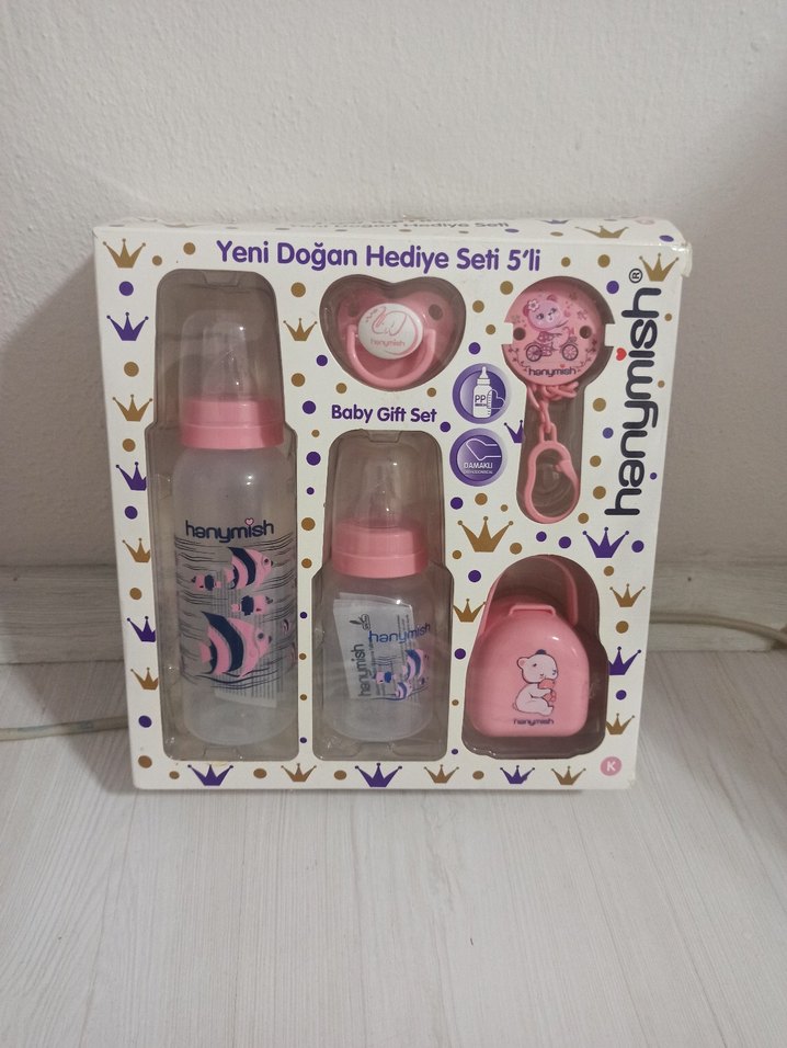 Hanymish Yeni Doğan Bebek Hediye Seti 5'li Pembe - Görsel 2