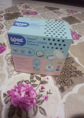 Wee Baby Desenli Şarjlı Göğüs Pompası Mavi - Görsel 8