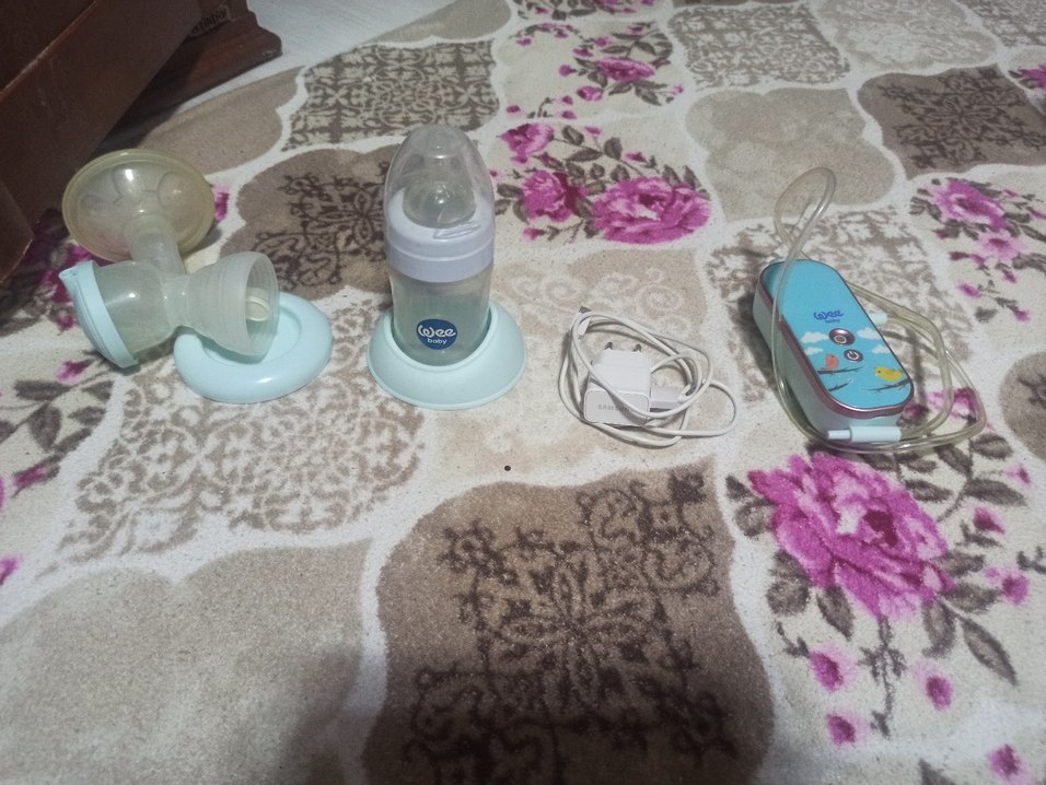 Wee Baby Desenli Şarjlı Göğüs Pompası Mavi - Görsel 5