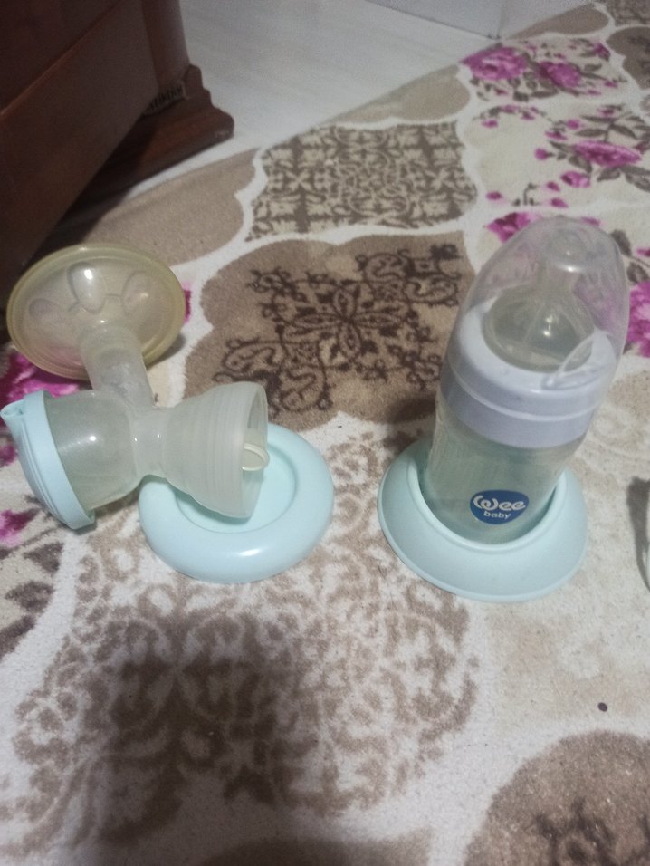 Wee Baby Desenli Şarjlı Göğüs Pompası Mavi - Görsel 4