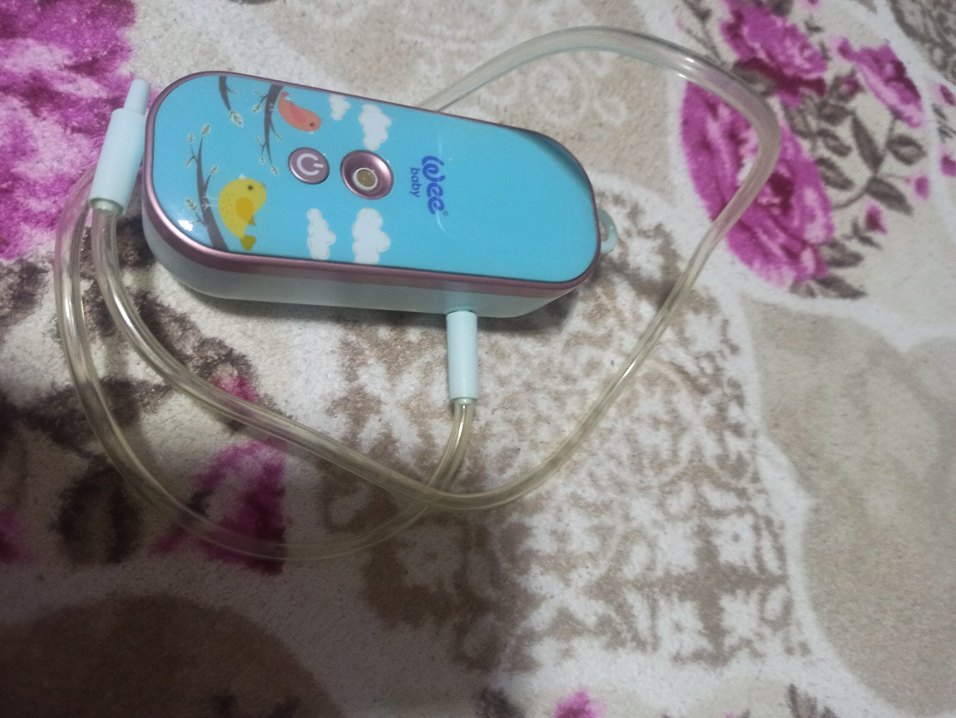 Wee Baby Desenli Şarjlı Göğüs Pompası Mavi - Görsel 2