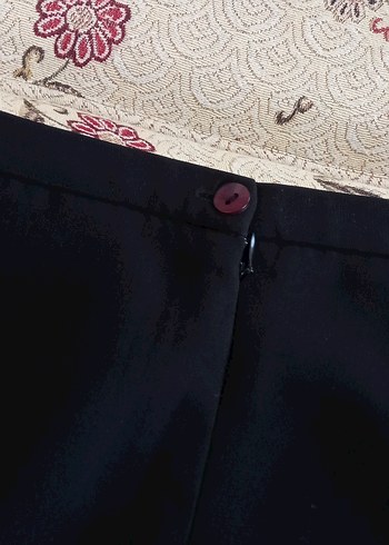 Diğer Drapeli Siyah Uzun Etek
