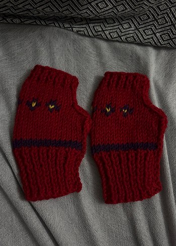 Renkli Örgü Kadın Bere Ve Eldiven - Görsel 5