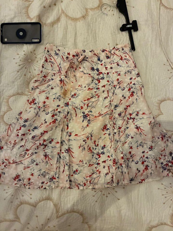 Nakışlı Düğmeli Mini Etek - Görsel 2