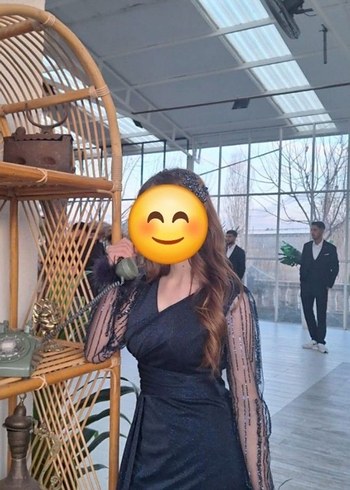 Abiye Siyah Uzun Drapeli V Yaka Kadın Abiye Elbise