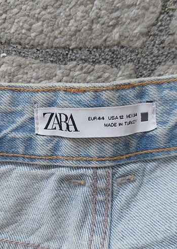 Zara Buz mavisi Kadın Midi Denim Pantolon