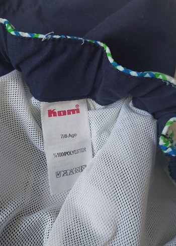 Erkek Mavi Belden Bağlamalı Mini Şort - Görsel 7