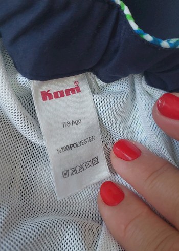 Erkek Mavi Belden Bağlamalı Mini Şort - Görsel 8