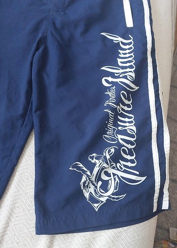 Lacivert Baskılı Erkek Midi Deniz Şortu - Görsel 2