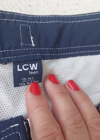 Lacivert Baskılı Erkek Midi Deniz Şortu - Görsel 8