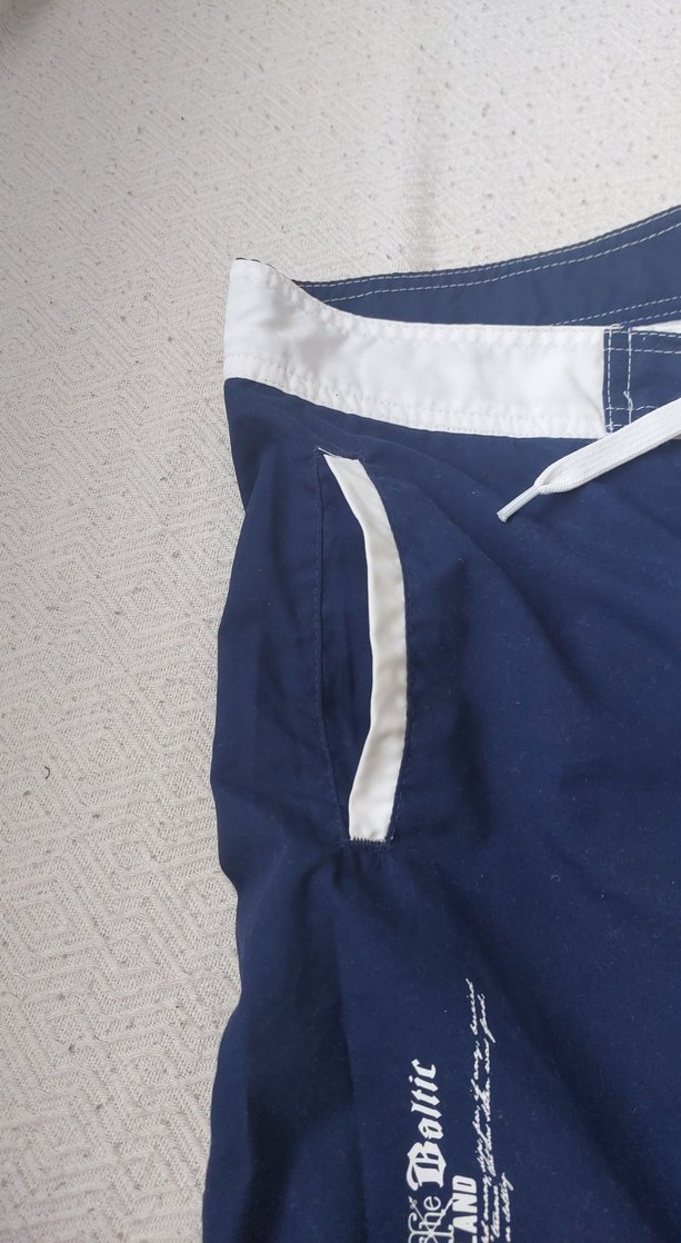 Lacivert Baskılı Erkek Midi Deniz Şortu - Görsel 5