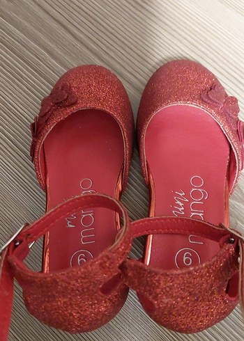 Kız Çocuk Kırmızı Simli Babet Ayakkabı - Görsel 19