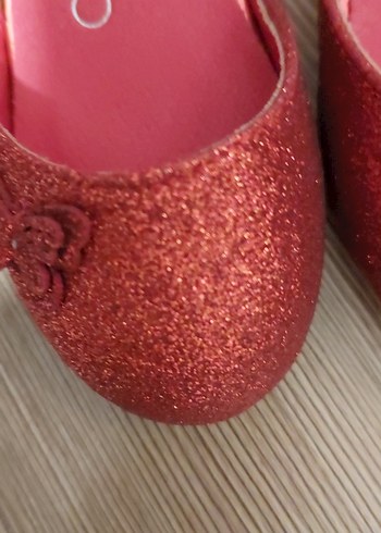 Kız Çocuk Kırmızı Simli Babet Ayakkabı - Görsel 14