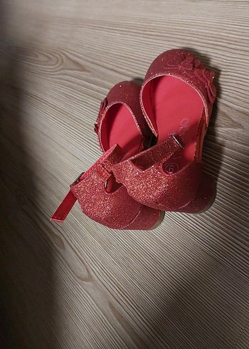 Kız Çocuk Kırmızı Simli Babet Ayakkabı - Görsel 17