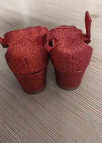 Kız Çocuk Kırmızı Simli Babet Ayakkabı - Görsel 15