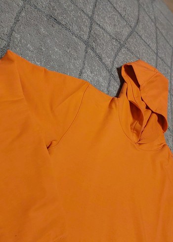 Turuncu Kapüşonlu Kadın Sweatshirt - Görsel 6