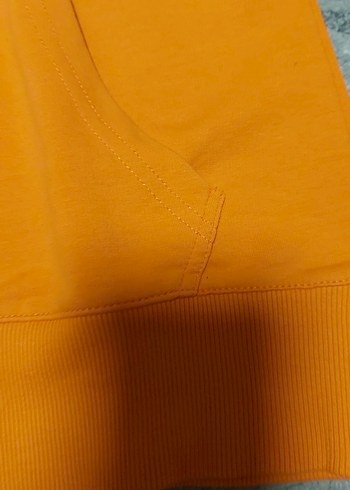 Turuncu Kapüşonlu Kadın Sweatshirt - Görsel 10