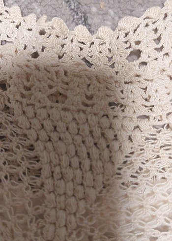 Dantel Detaylı Bohem Krem Kadın Bluz - Görsel 14