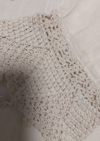 Dantel Detaylı Bohem Krem Kadın Bluz - Görsel 12