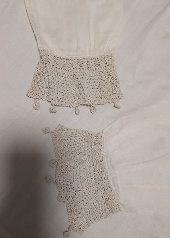 Dantel Detaylı Bohem Krem Kadın Bluz - Görsel 8